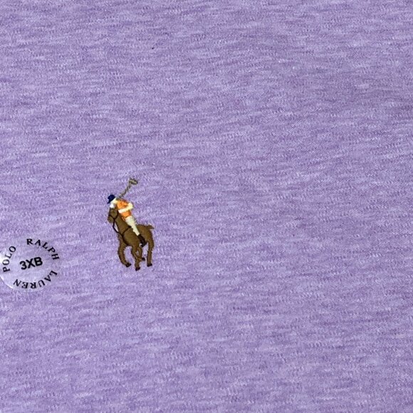 Polo Ralph Lauren Polo Mens 3XB Classic Heathered Purple Embroidered Pony Preppy - Picture 6 of 10